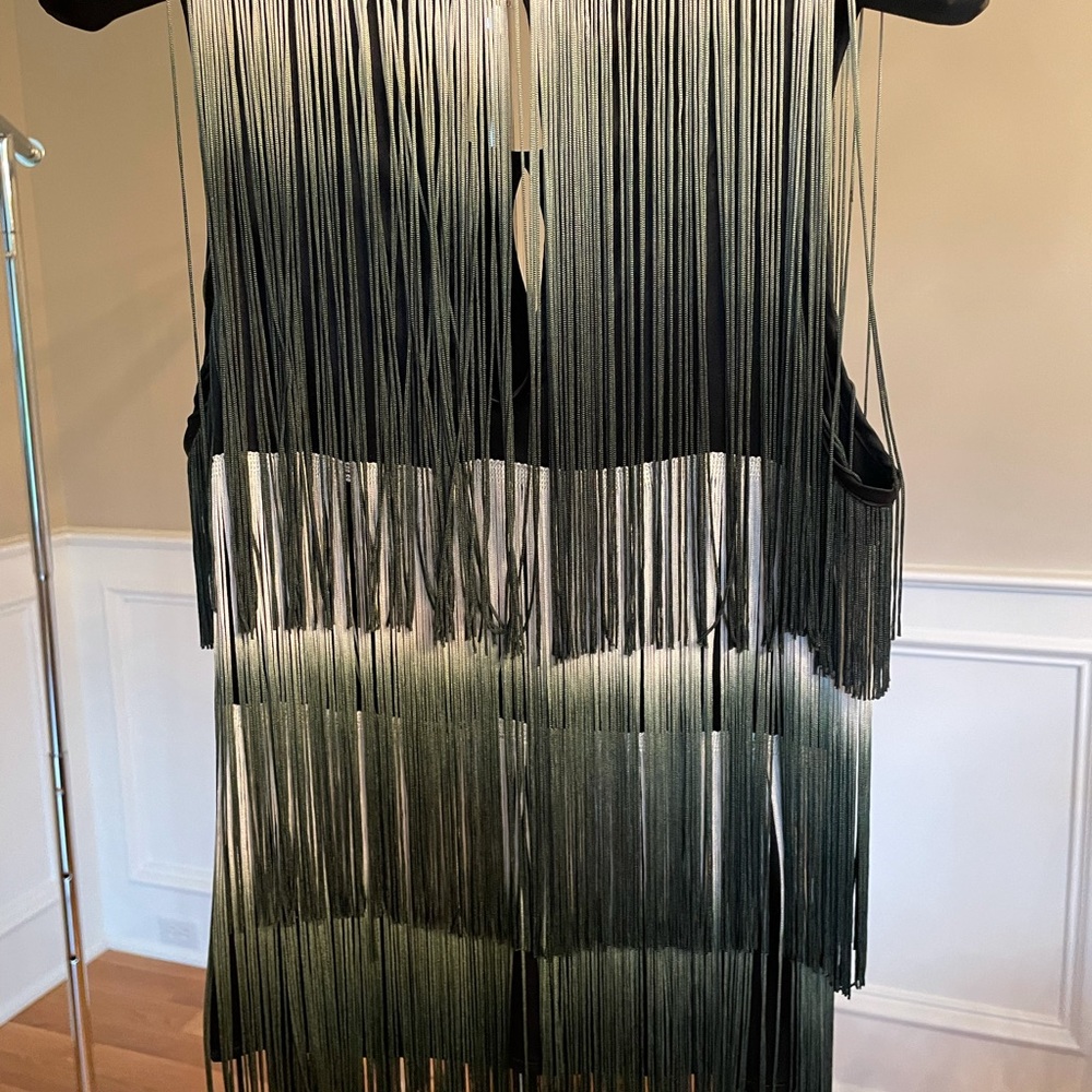 Bebe-Party fringe and mirrored top